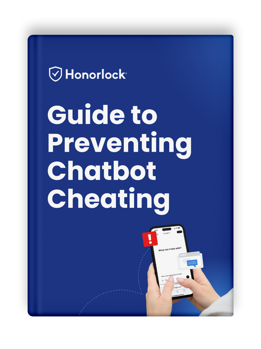 Book with text saying Guide to Preventing Chatbot Cheating