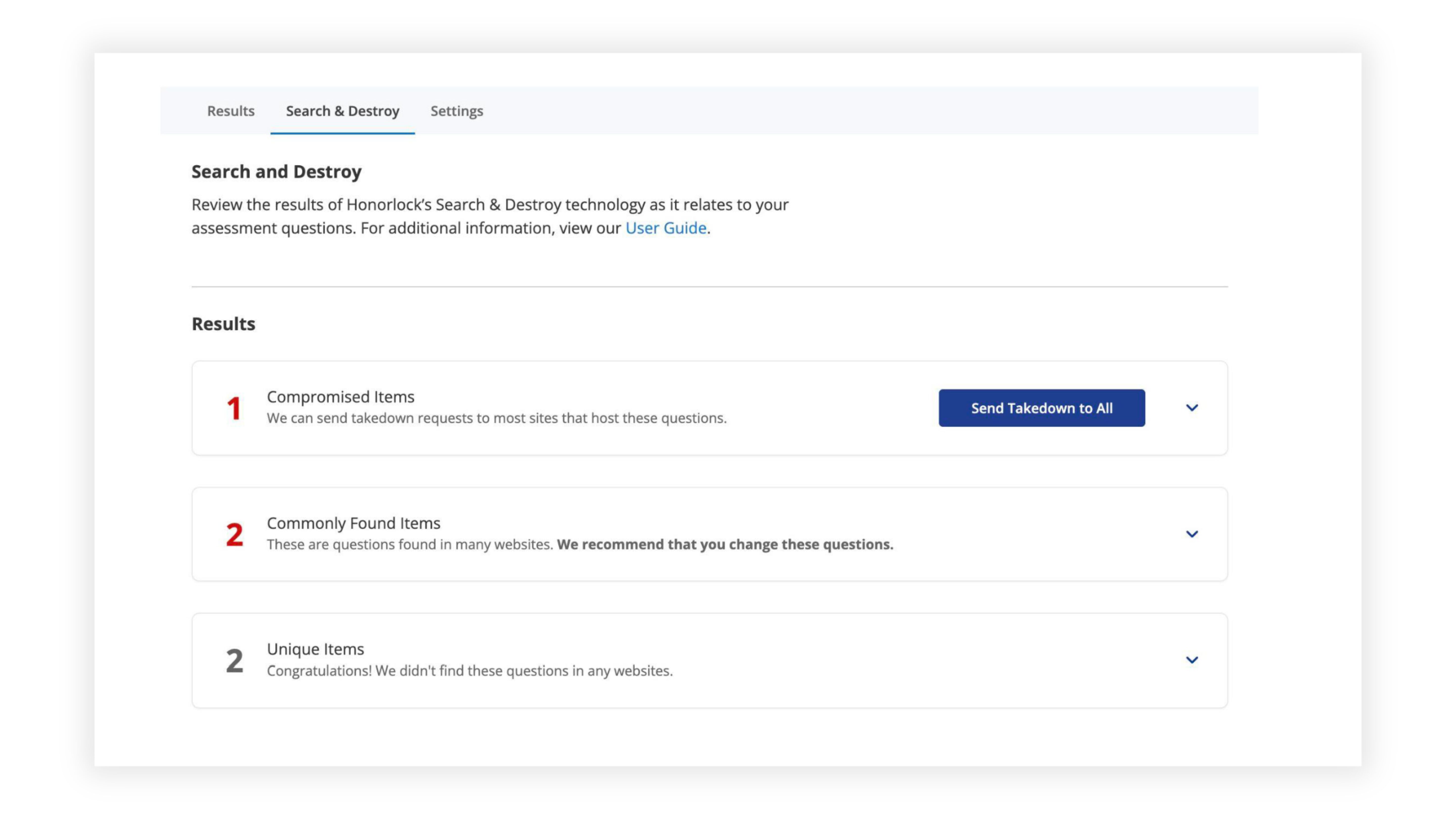Honorlock Search Destroy_Send Takedown