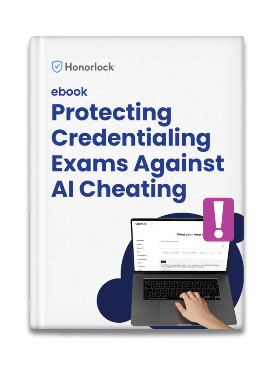 ebook about preventing AI cheating during professional credentialing exams
