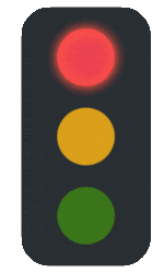 GIF of a traffic light switching colors.