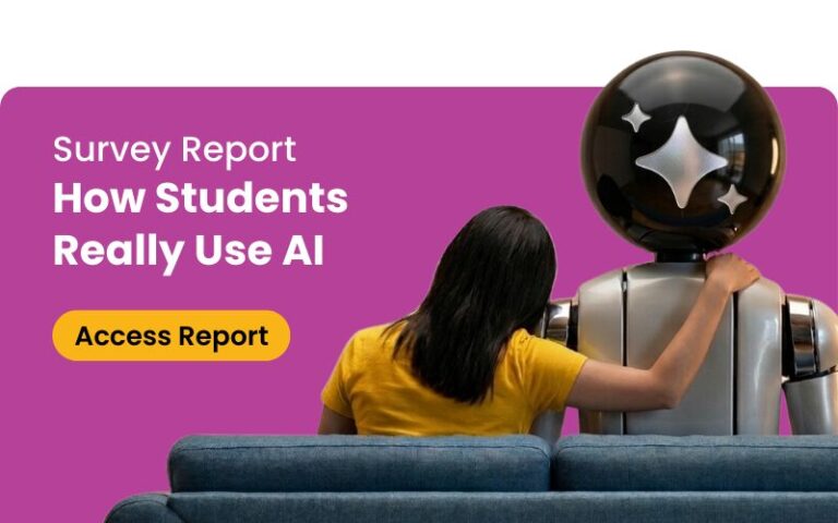 Recent student survey about how they use AI in college