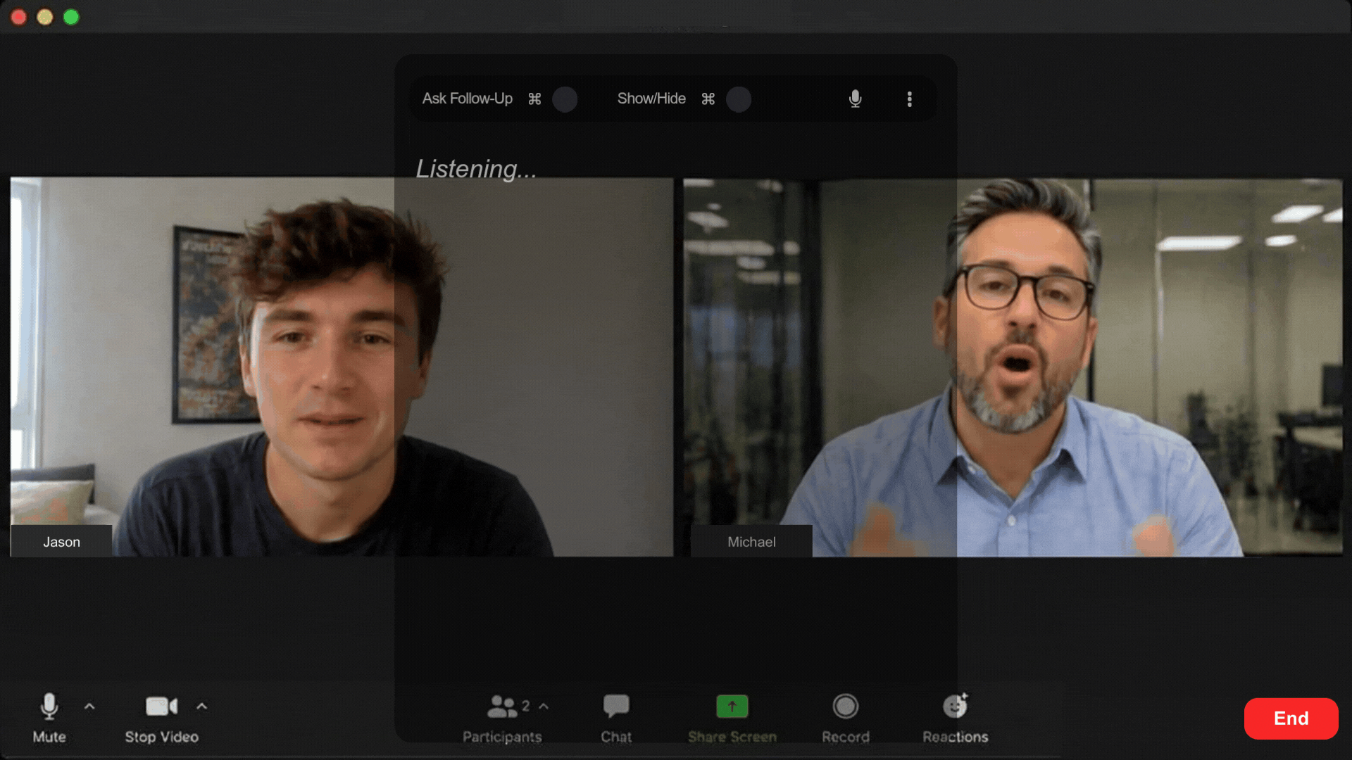 AI interview assistant example